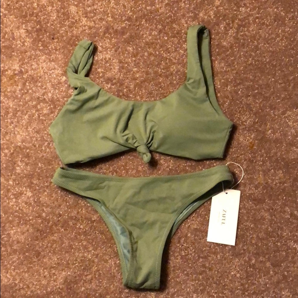 Zaful green bathing suit